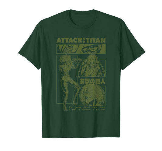 Attack on Titan Female Titan Distressed Collage Anime T-Shirt