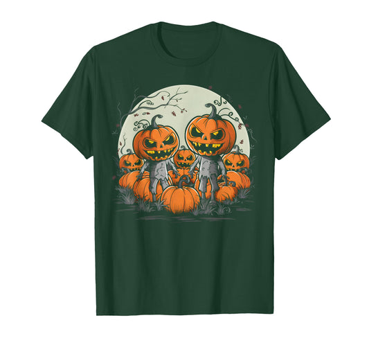 Spooky Zombie Pumpkins eerie Halloween T-Shirt
