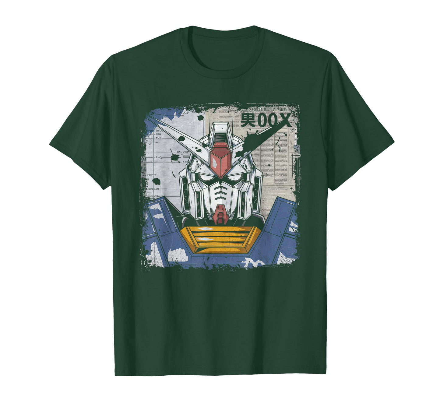 Mecha Tshirt Japanese Mecha Robot Head Anime Art Ukiyo-E T-Shirt