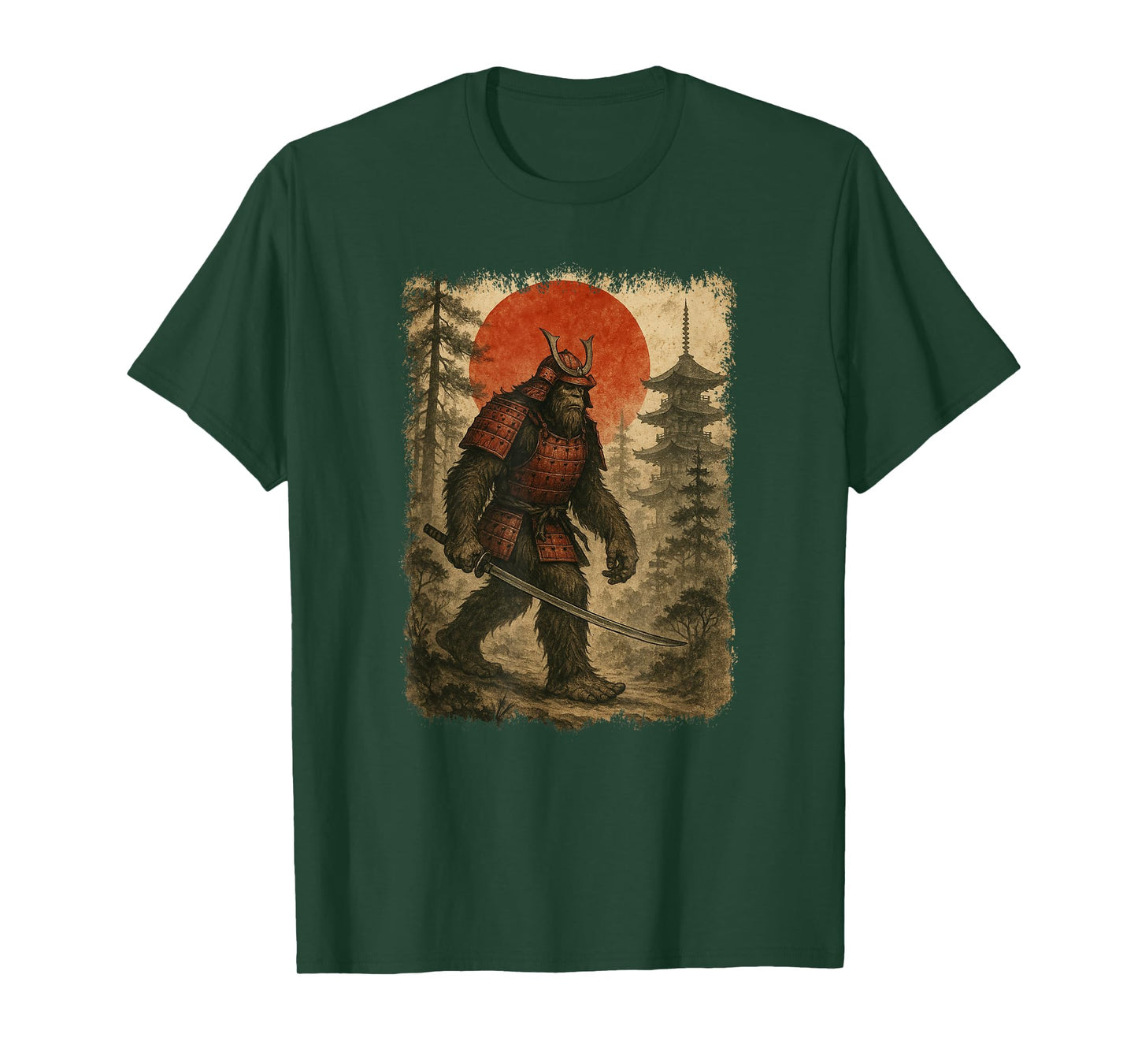 Samurai Bigfoot | Vintage Japanese Warrior & Art, Samurai T-Shirt