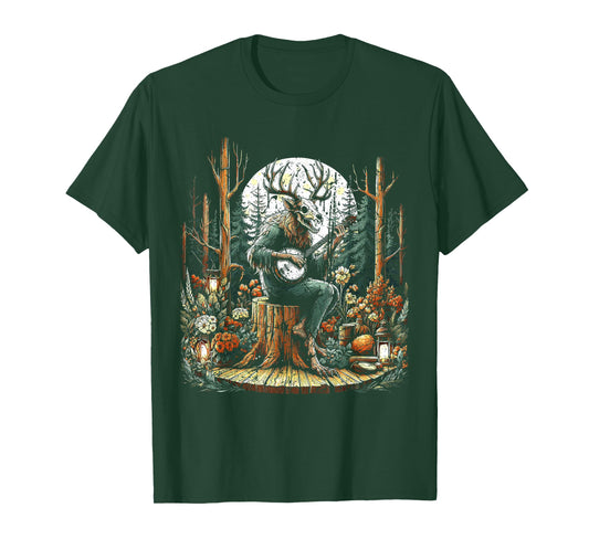 Vintage Wendigo Cryptid Camping T-Shirt