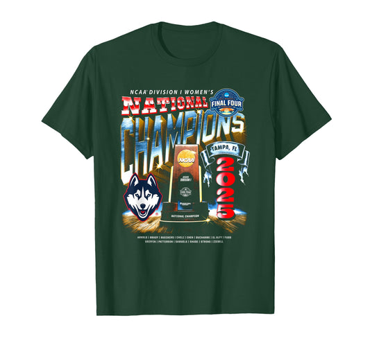 UConn 2025 Women's Basketball National Champions NIL T-Shirt