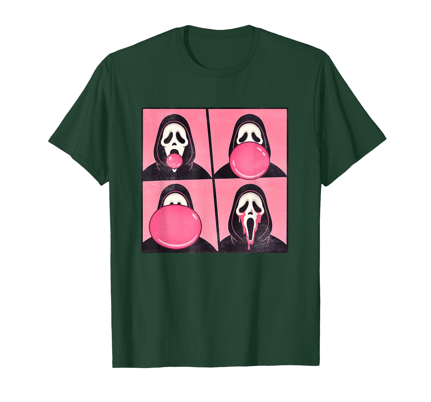 Spooky Pink Halloween Ghost Bubblegum October Awareness T-Shirt