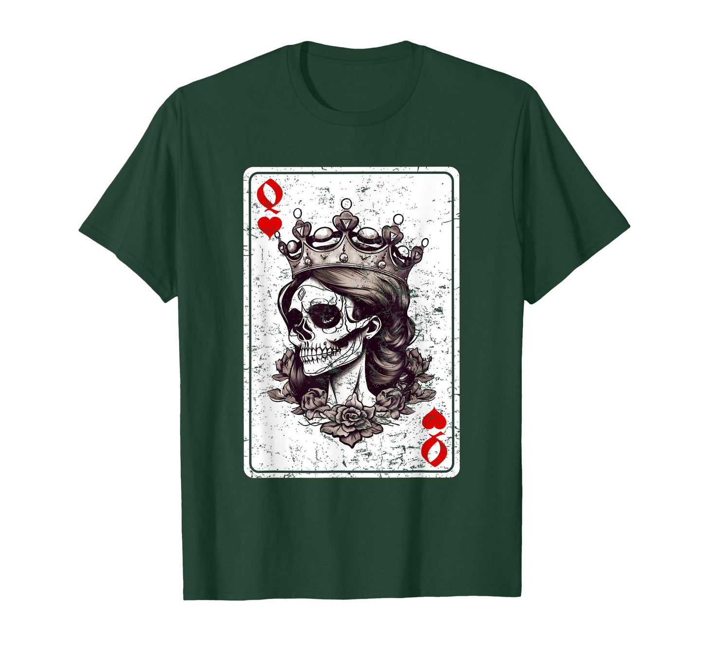 Queen of Hearts Card Game Horror Heart Queen Gothic T-Shirt