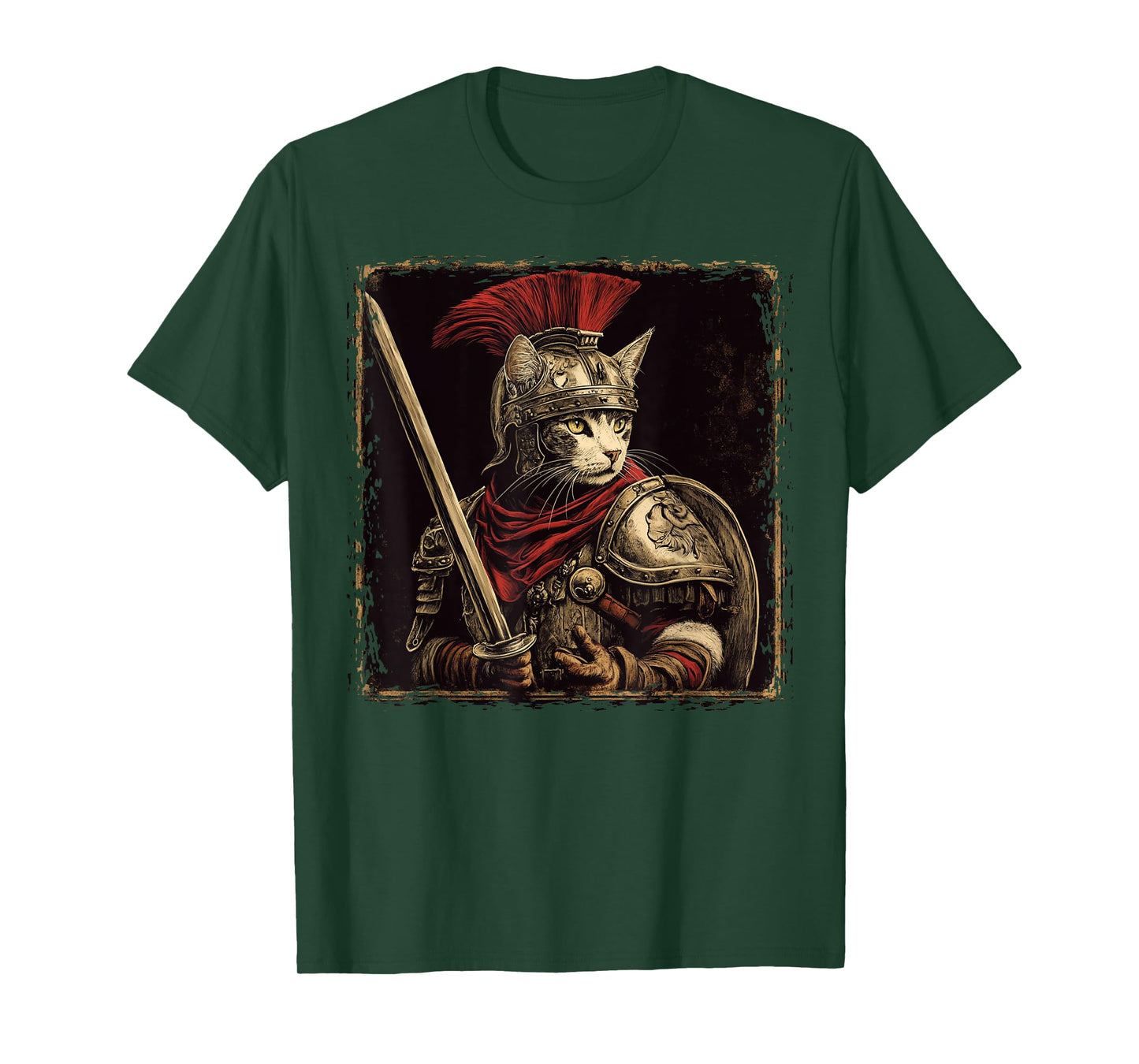SPQR Empire Roman Legion cat Warrior Japanese Graphic T-Shirt