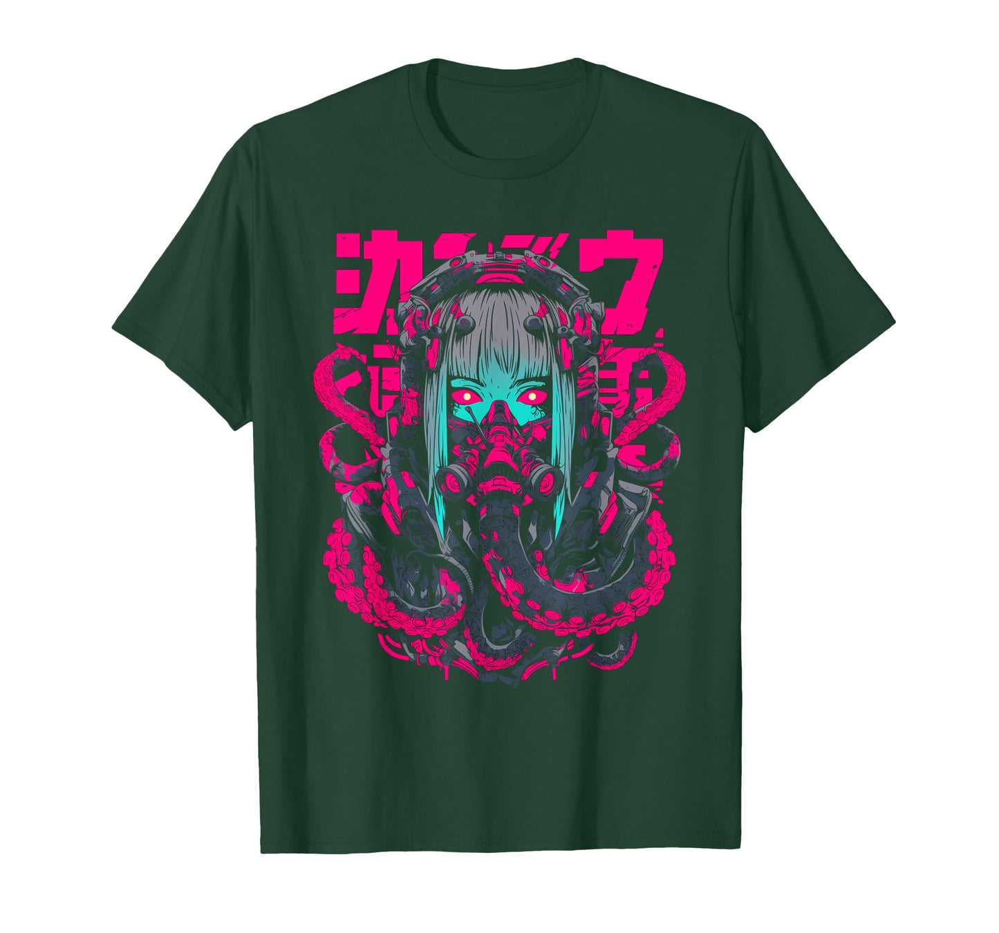 Cyberpunk Anime Girl Weirdcore Gothic Horror Manga Japanese T-Shirt