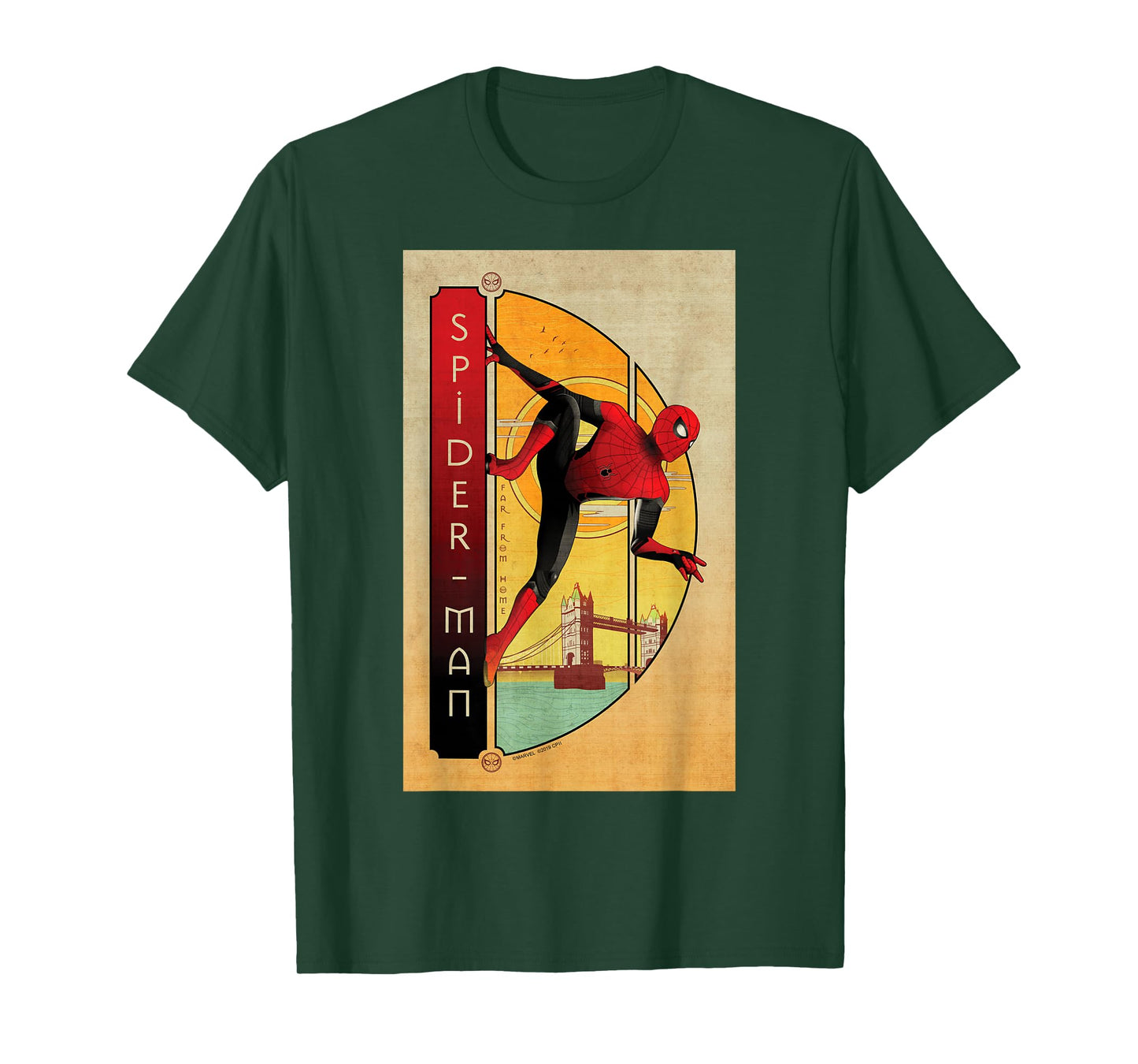 Marvel Spider-Man Far From Home Spider-Man Vintage Poster T-Shirt