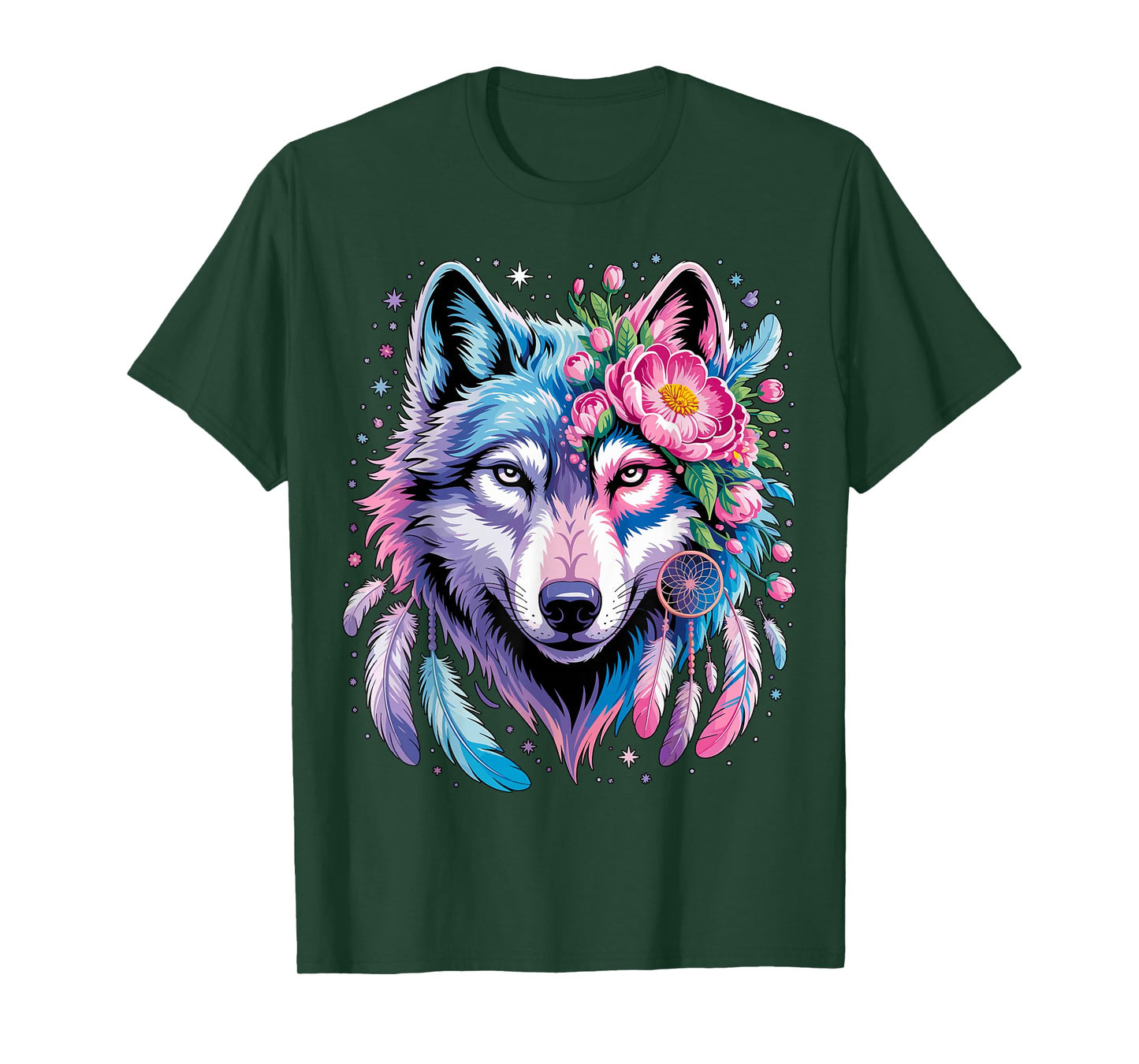 Floral Wolf T-Shirt