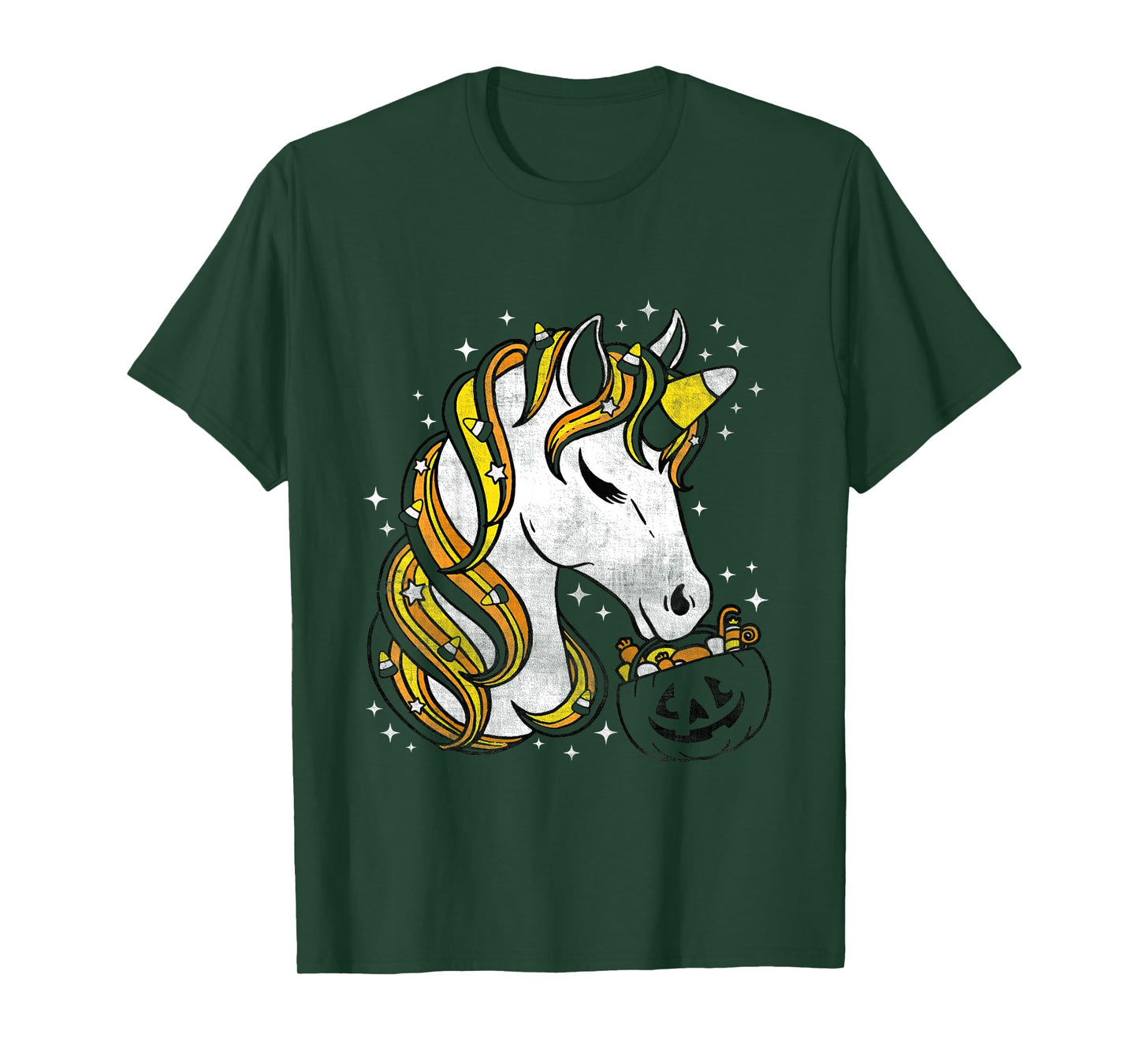 Kids Cute Candy Corn Unicorn Halloween T-Shirt