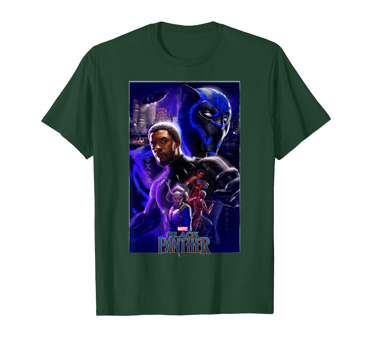 Marvel Black Panther Movie Wakanda Purple Poster T-Shirt T-Shirt