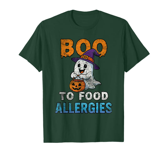 2025 Halloween Boo Food Allergies Ghost T-Shirt