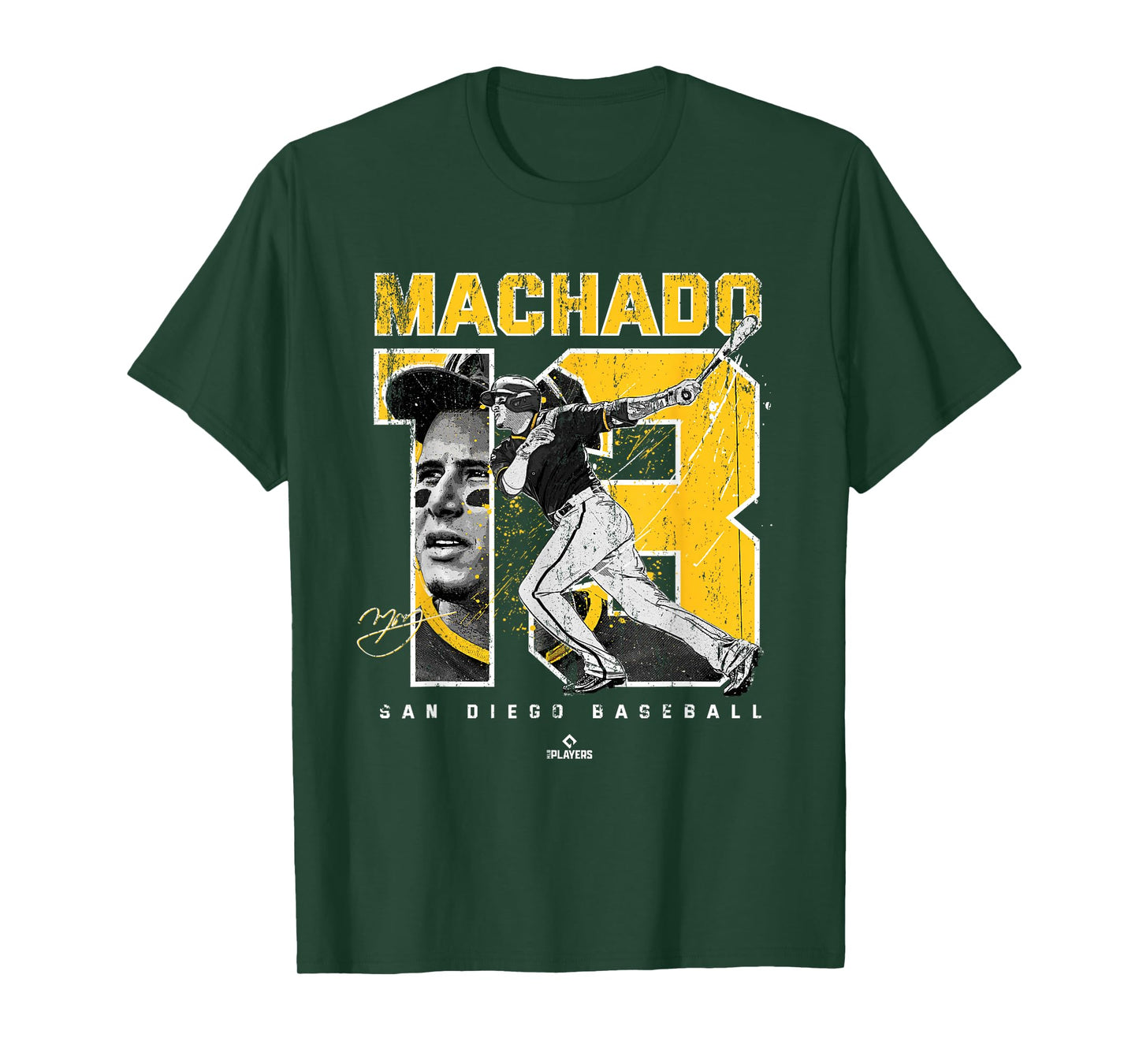 Number and Portrait Manny Machado San Diego MLBPA T-Shirt