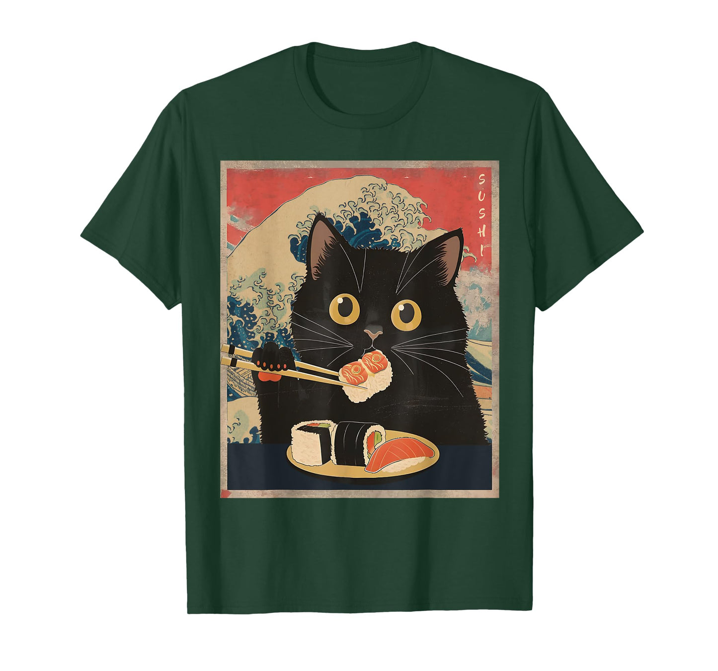 Sushi Cat Japanese Kawaii Sushi Cat Japan Anime Sushi Cat T-Shirt