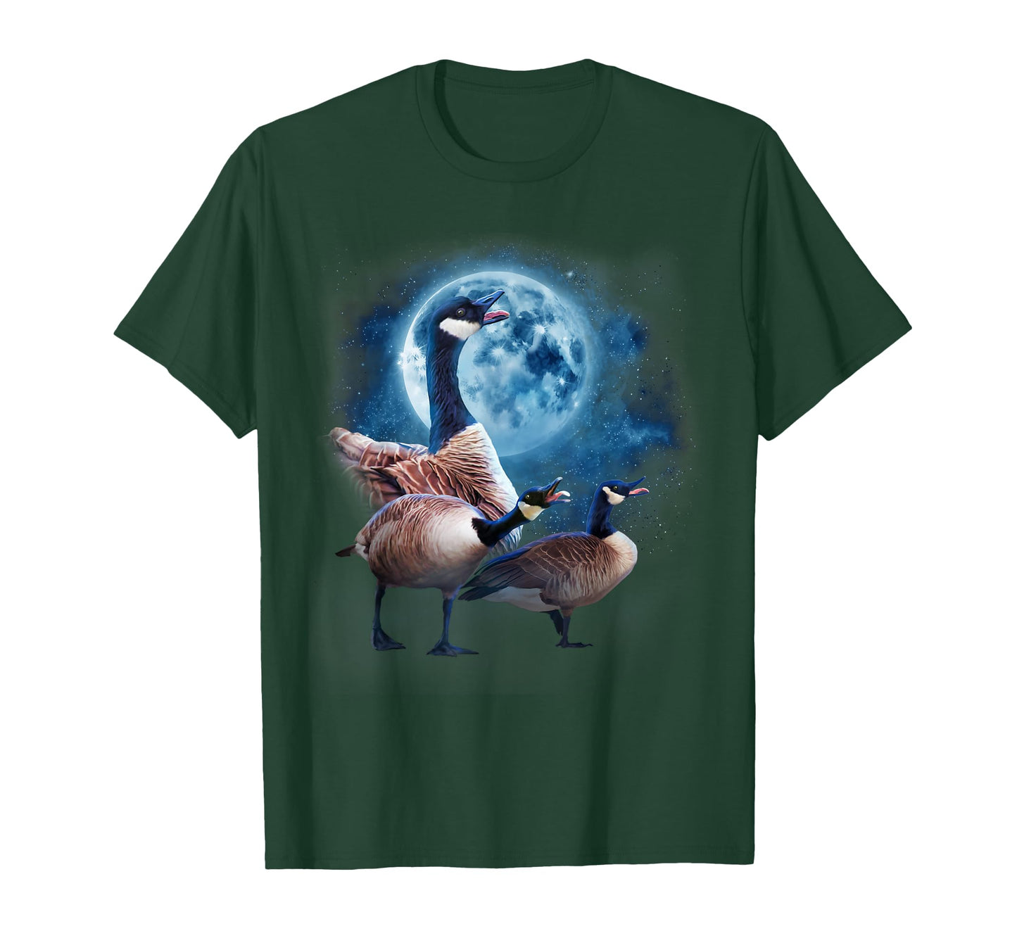 Canadian Goose Shirt - Howling at the Moon Silly Goose T-Shirt