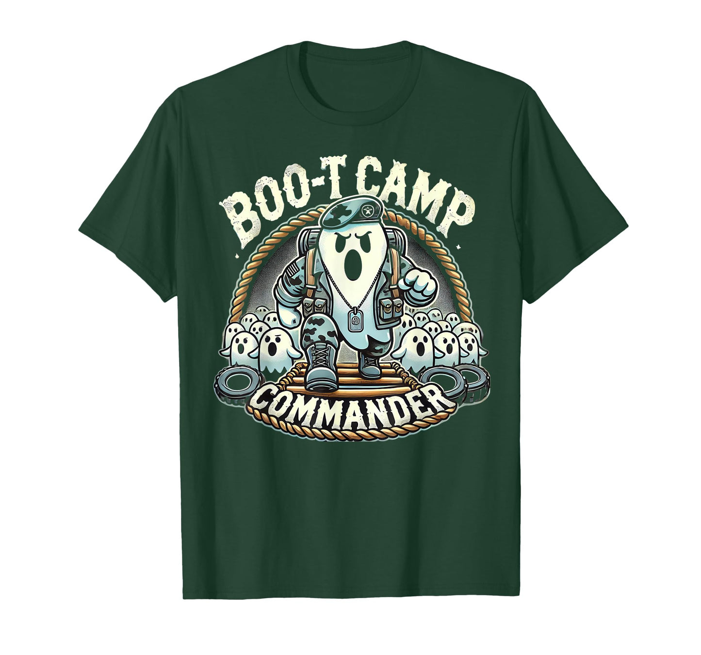 Boo-T Camp Commander Ghost Halloween Bootcamp T-Shirt