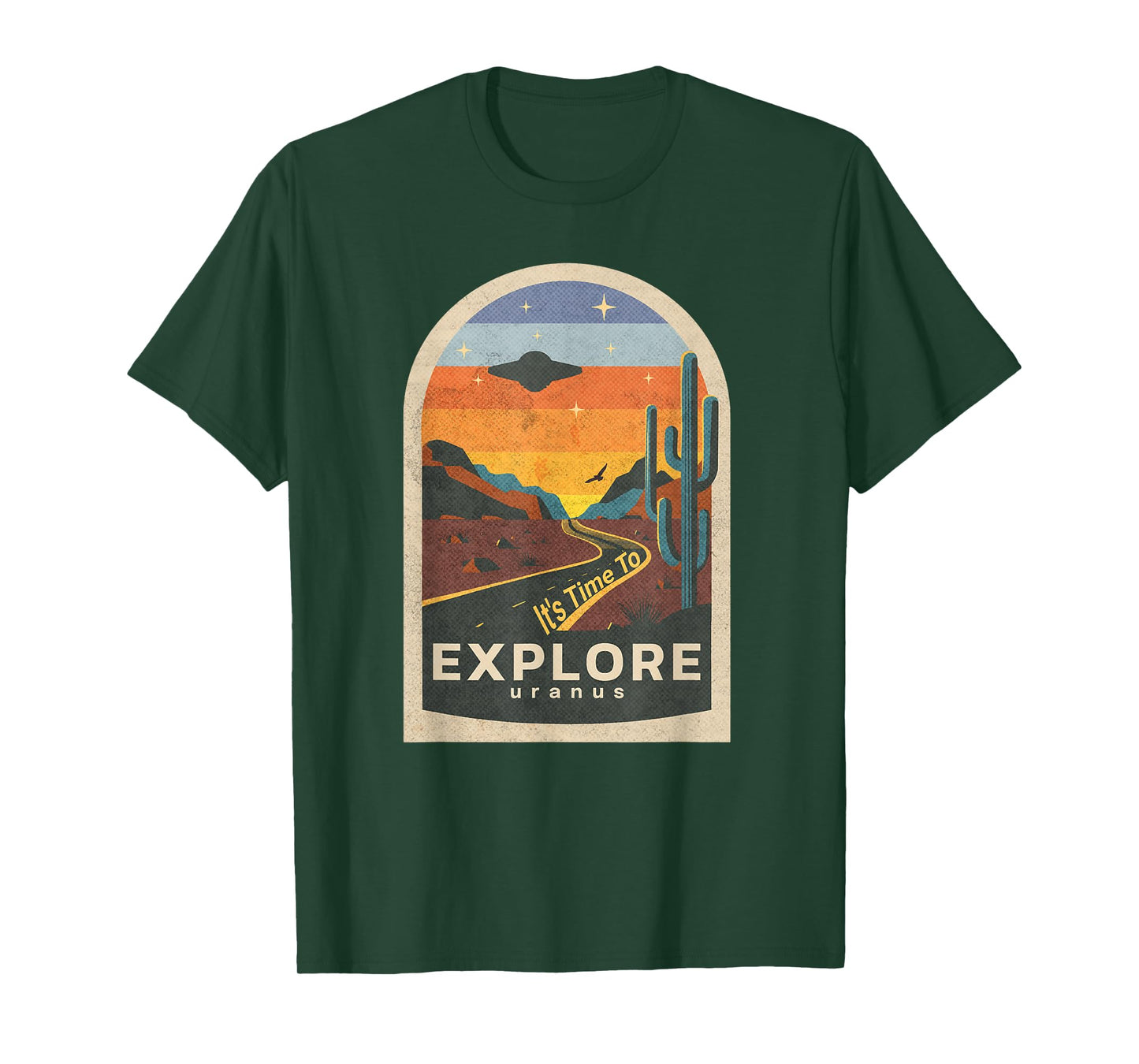 It's Time To Explore Uranus Funny UFO Design T-Shirt T-Shirt