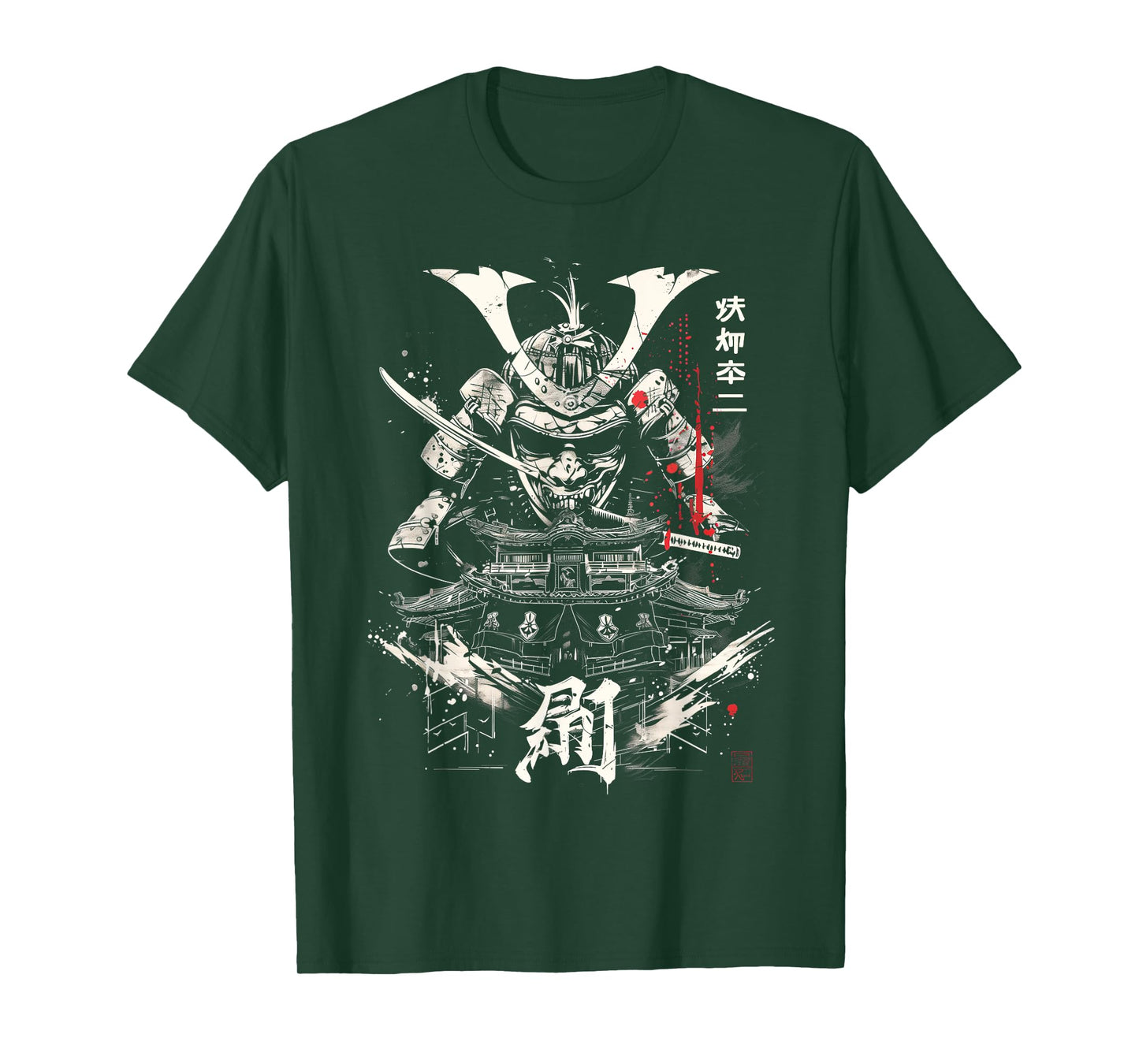 Anime Japanese Goth Castle Samurai Warrior T-Shirt