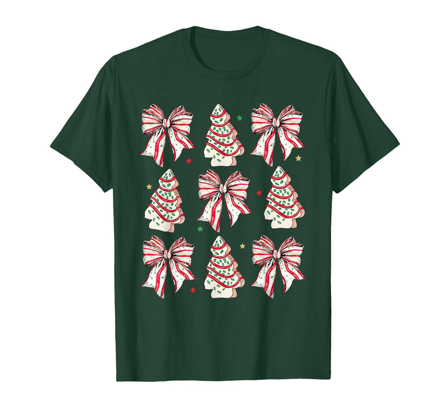 Coquette Bow Christmas Debbie Becky Jen Cake Lovers Girls T-Shirt