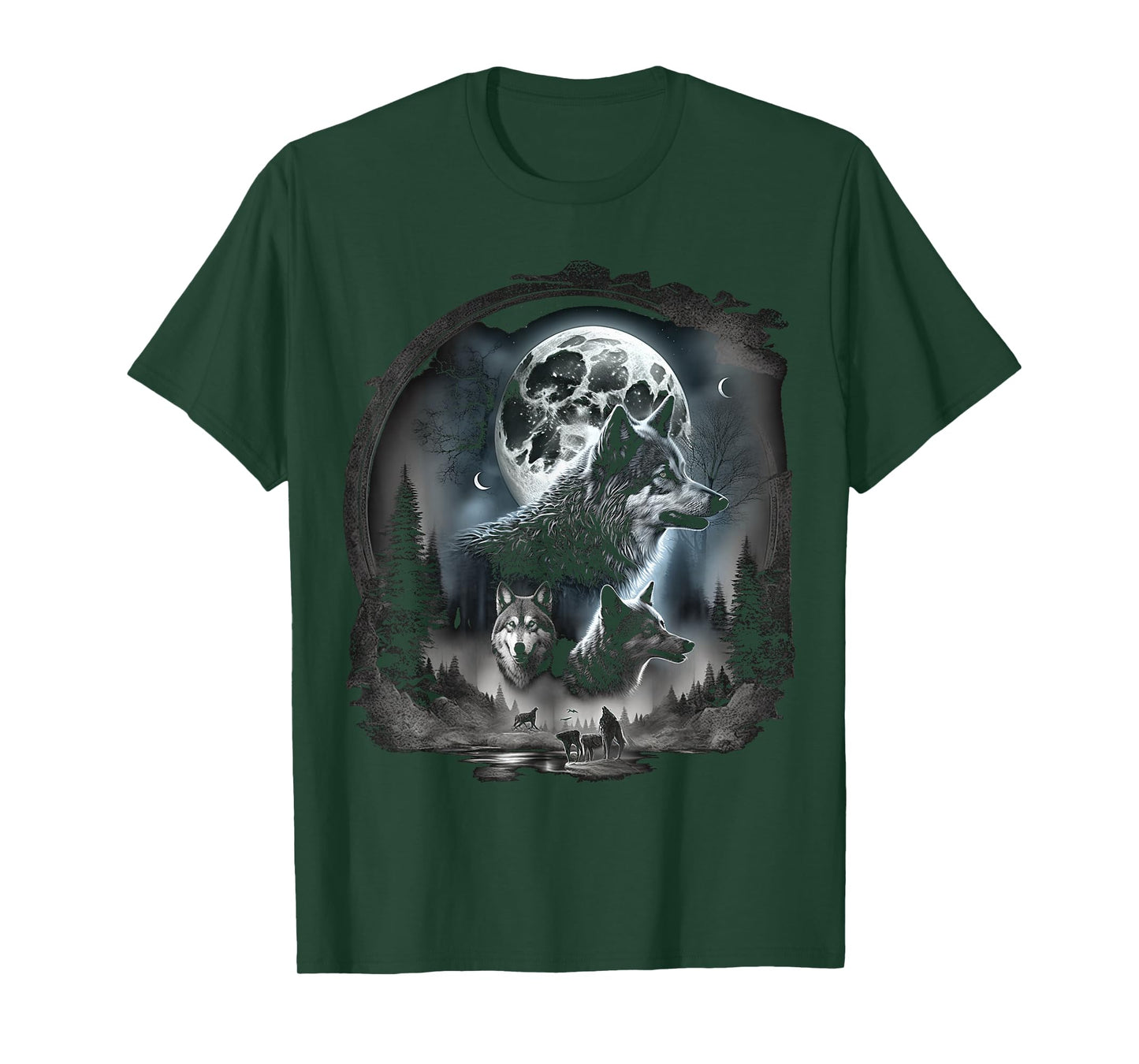 Wolves Howl to the Moon Wolf Wild Animals T-Shirt