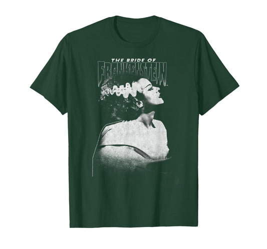 Universal Monsters Bride Of Frankenstein Dark Portrait T-Shirt