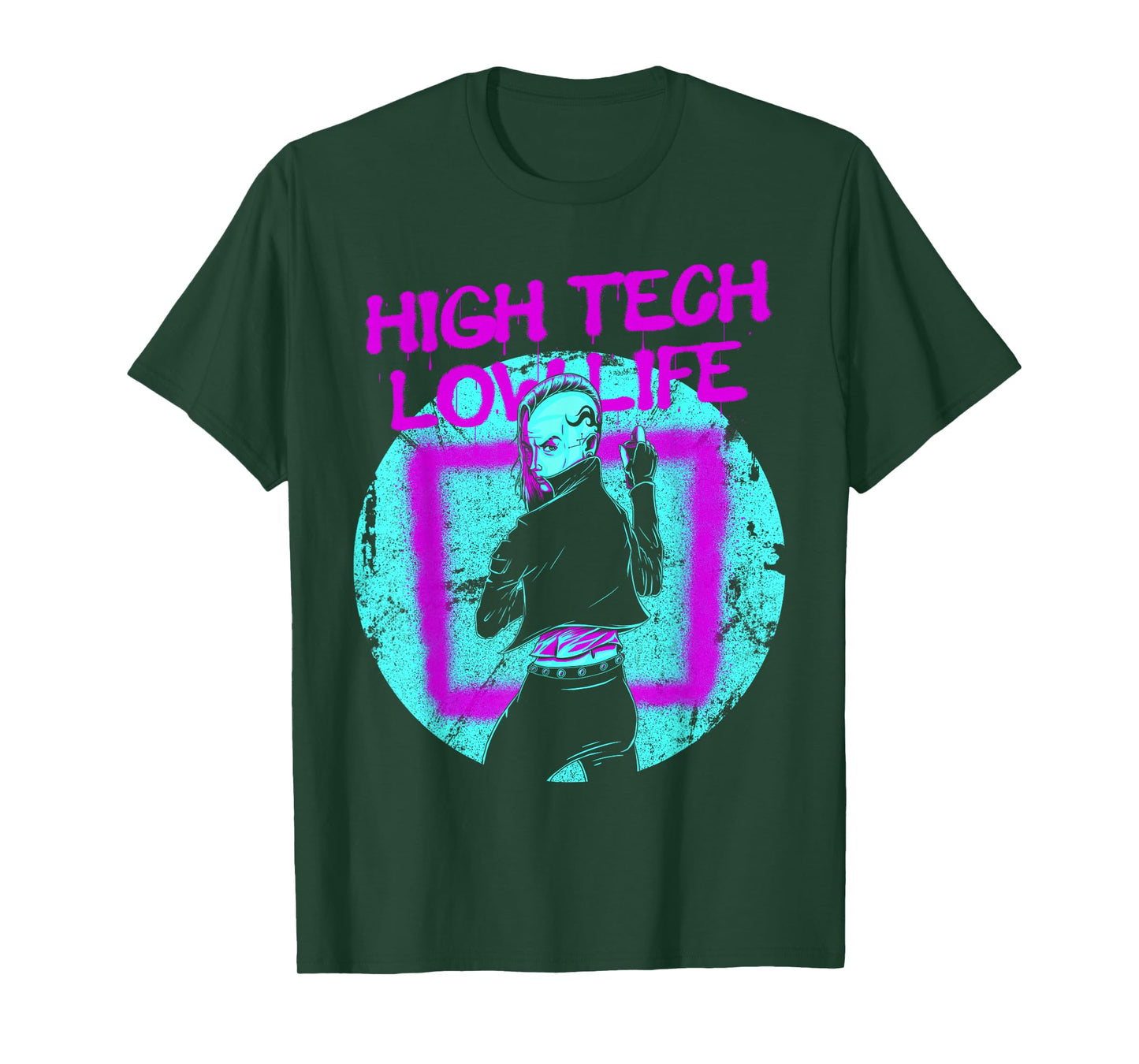 Cyberpunk High Tech Low Life Japanese Aesthetic Futuristic T-Shirt
