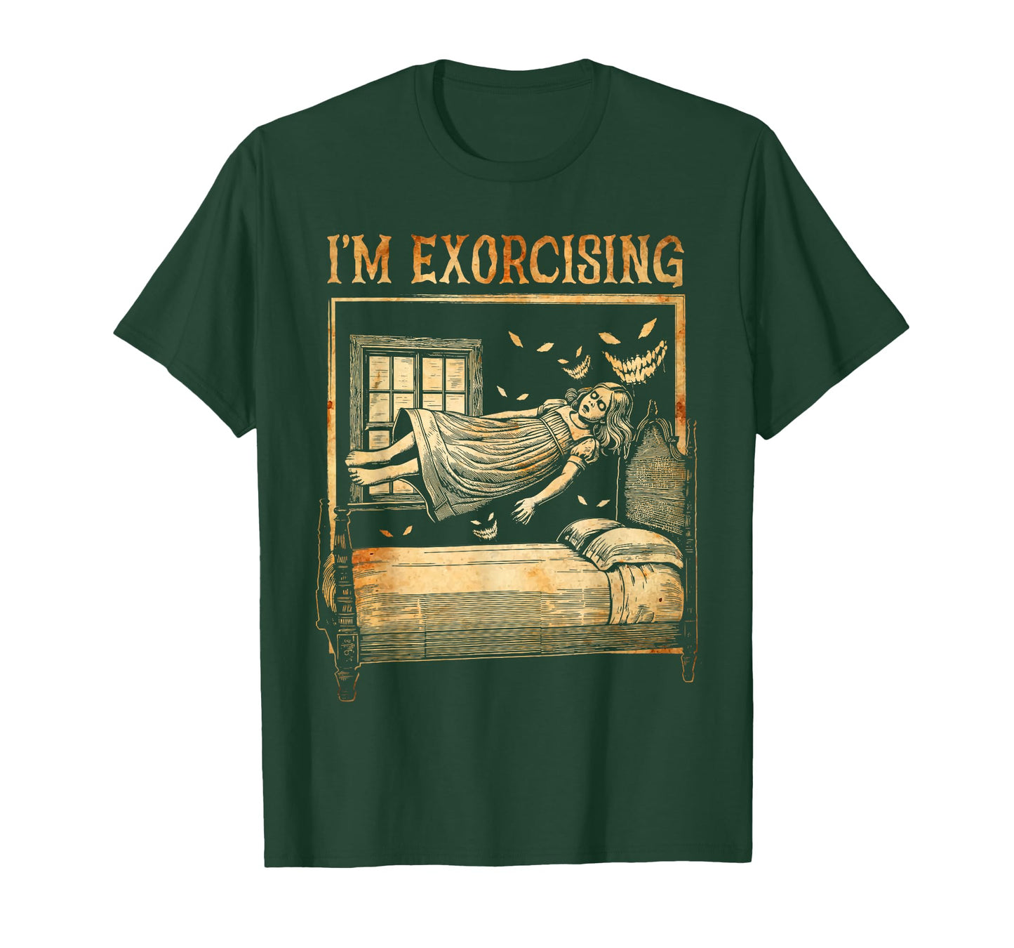 Halloween Fitness Horror Ghost I'm Exorcising Funny Gym T-Shirt