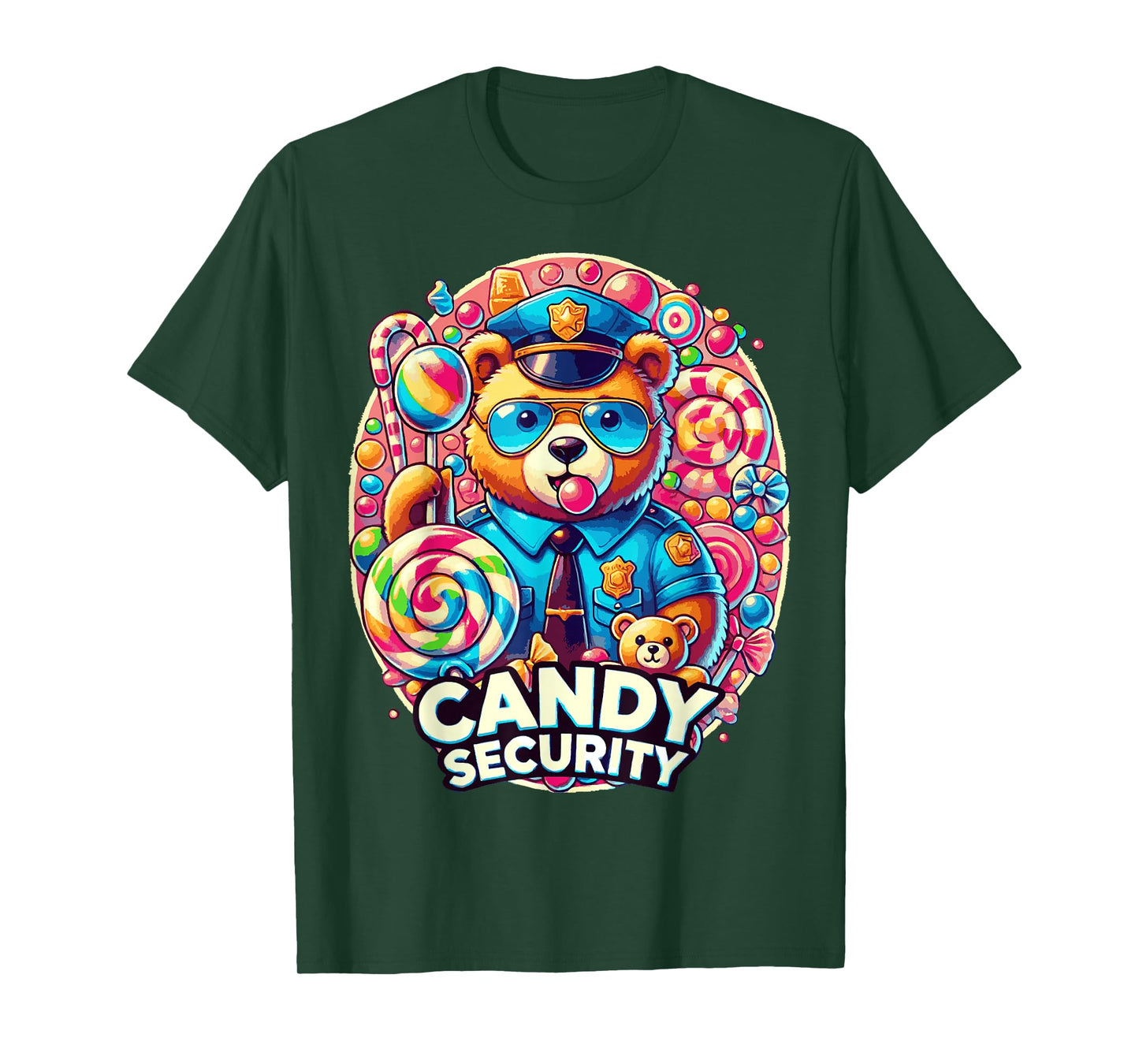 Candy Security Candyland Halloween Costume Kids Teens Adult T-Shirt