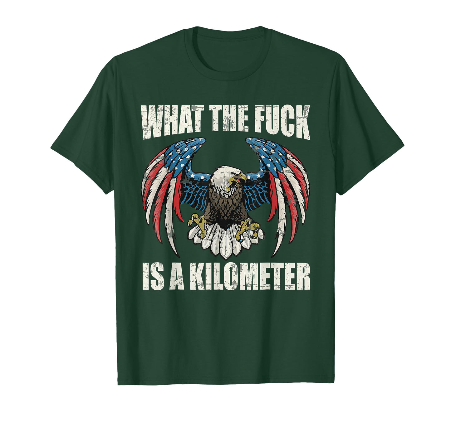 WTF What The Fuck Is A Kilometer George Washington July 4th T-Shirt
