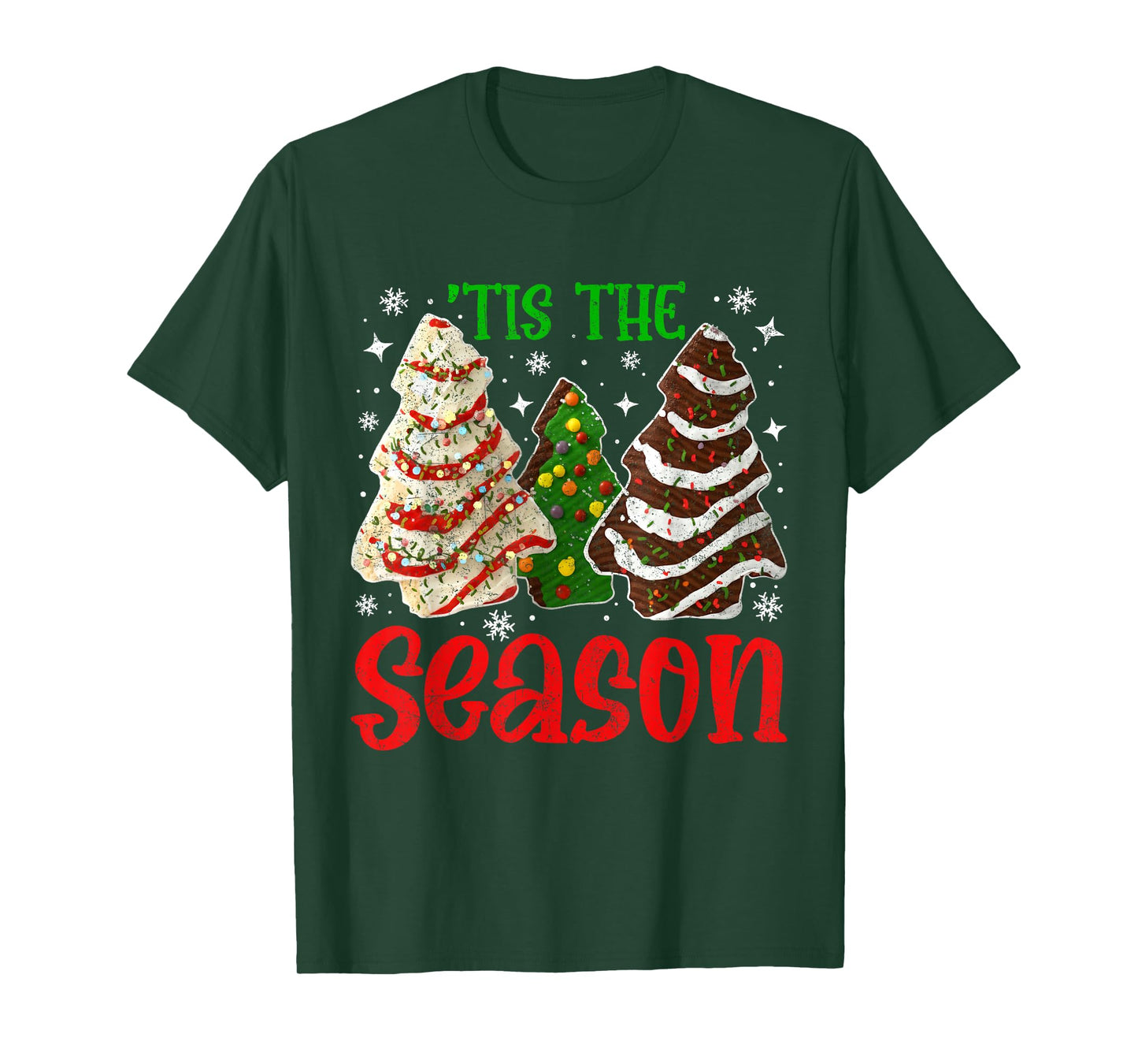 Retro Tis The Season Christmas Tree Cakes T-Shirt