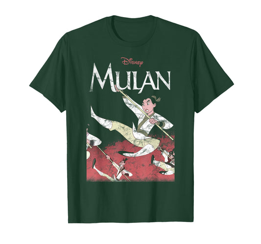 Disney Mulan Action Pose Portrait T-Shirt Small