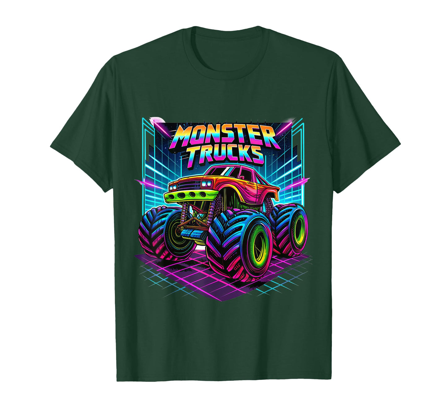 Monster Truck Colorful Graffiti Shirt Toddlers Youth Adults T-Shirt