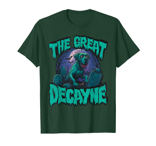 Funny Great Dane Halloween Jowls, Great Decayne Zombie Dog T-Shirt