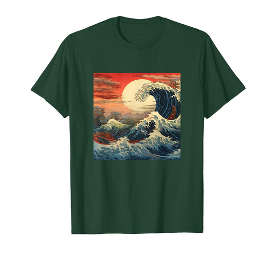 Vintage Japanese Art Cherry Blossoms Japan Woodblock T-Shirt
