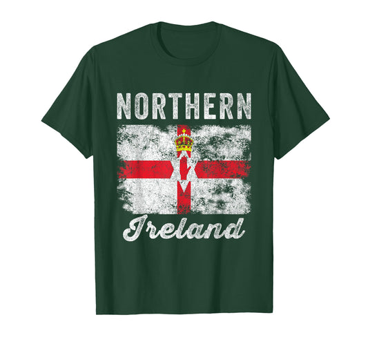 Northern Ireland Flag Distressed - Northern Irish Flag T-Shirt