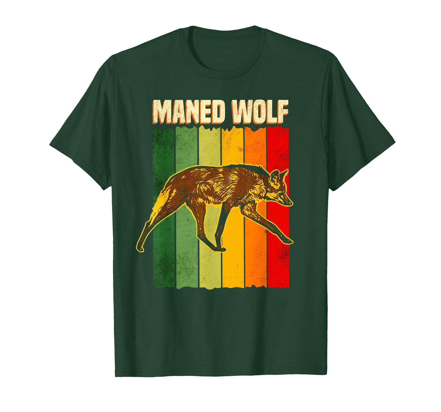 Maned Wolf South America Animal Colorful T-Shirt