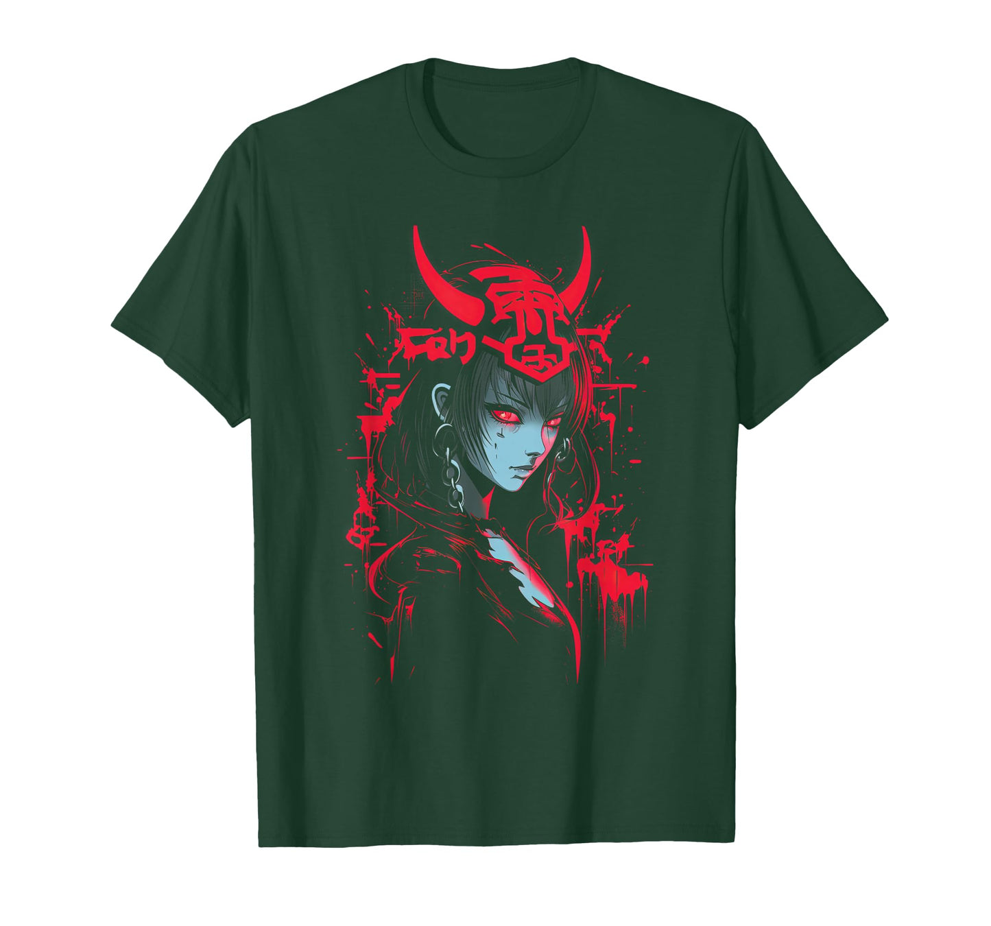 Anime Goth Girl Japanese Aesthetic Grunge Horror T-Shirt