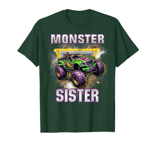 Monster Truck Sister Monster Truck Are My Jam Truck Lovers T-Shirt