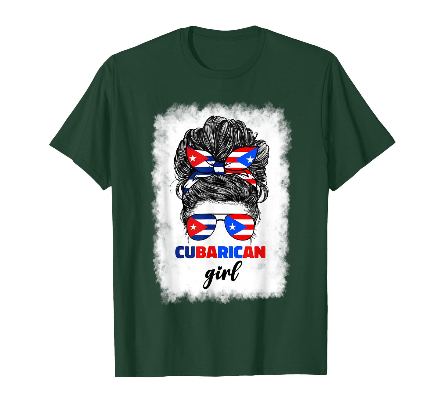 Half Cuban and Puerto Rican Rico Cuba Flag Cubarican Girl T-Shirt