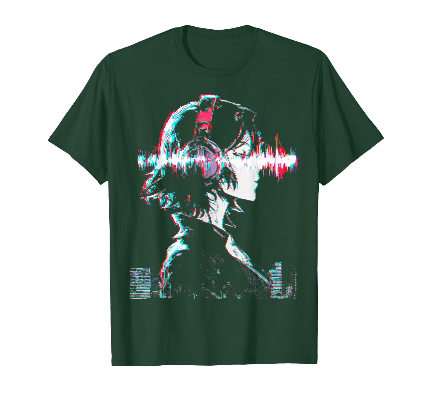 Anime DJ Music Headphones T-Shirt