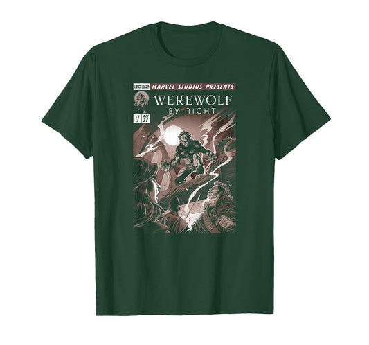 Marvel Werewolf by Night Jack Colorless Comic Cover T-Shirt