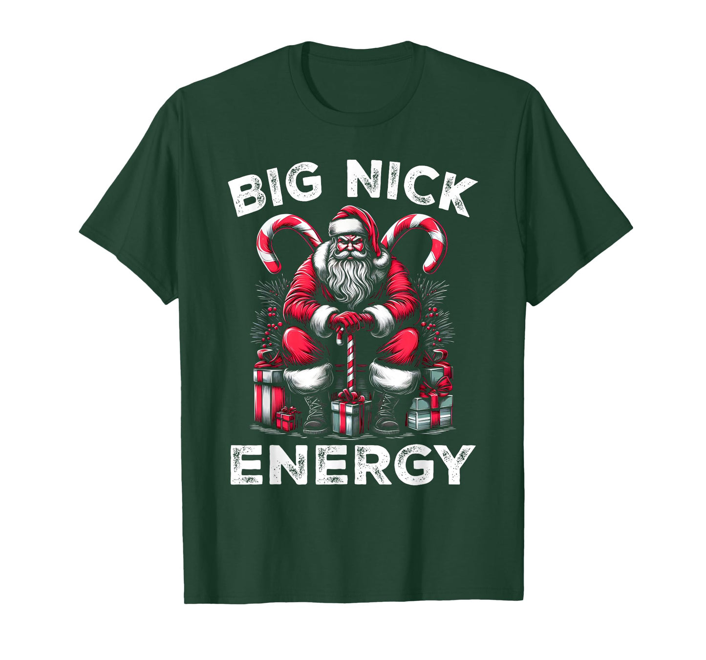 Big Nick Energy Funny Santa Claus Christmas Men Women Kids T-Shirt