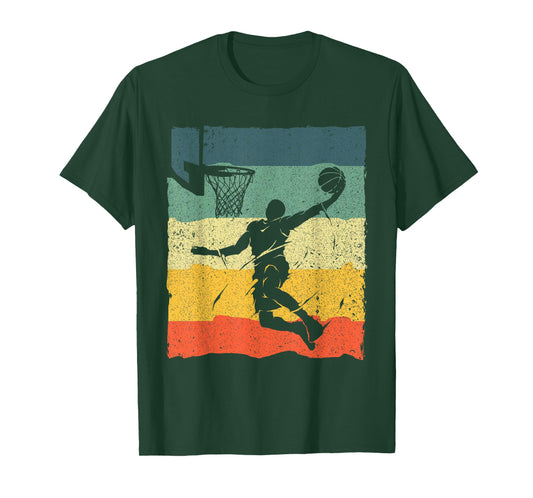 Cool Basketball Art For Men Women Vintage Basketball Player T-Shirt