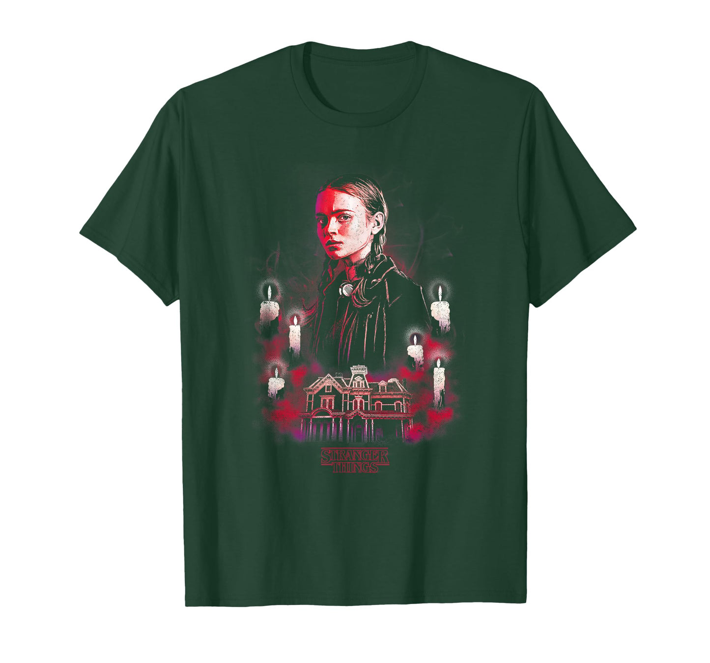 Stranger Things Max Portrait Creel House Horror Poster T-Shirt