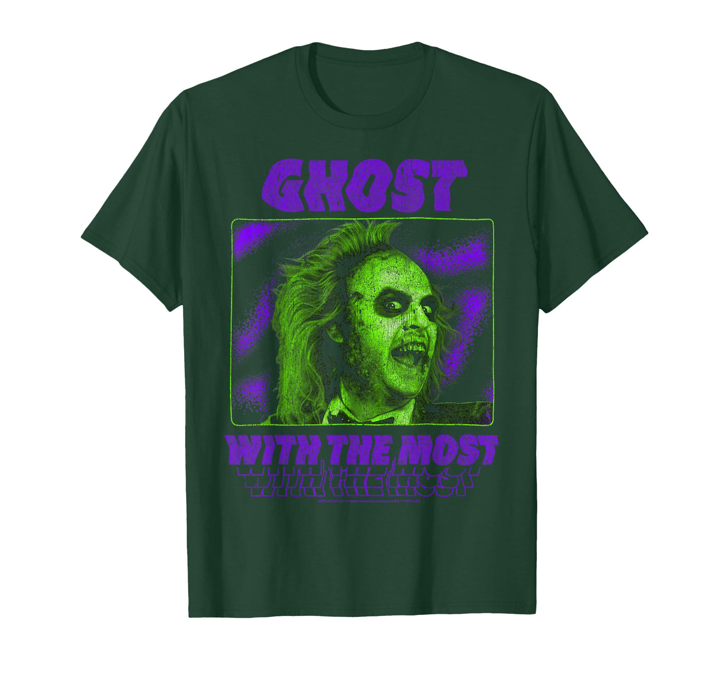 Beetlejuice Ghost With The Most Neon Poster T-Shirt