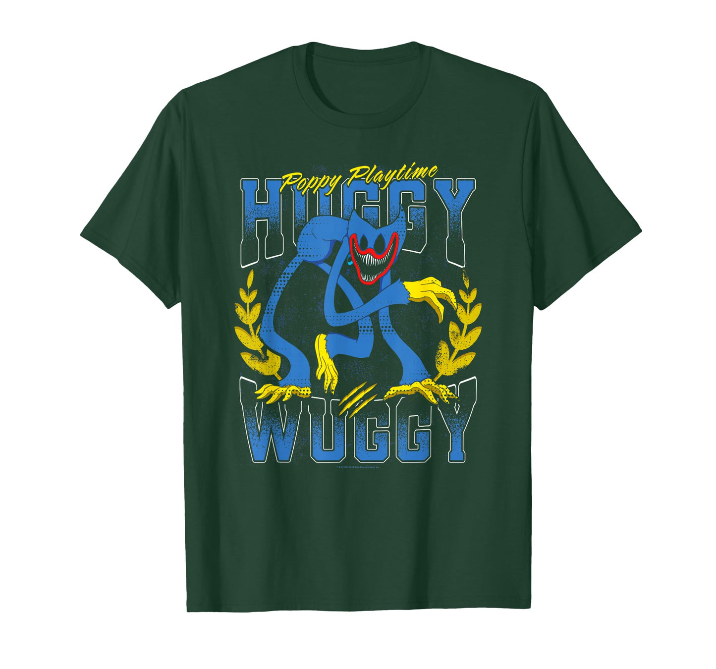 Poppy Playtime Nightmare Huggy Wuggy Distressed Portrait T-Shirt