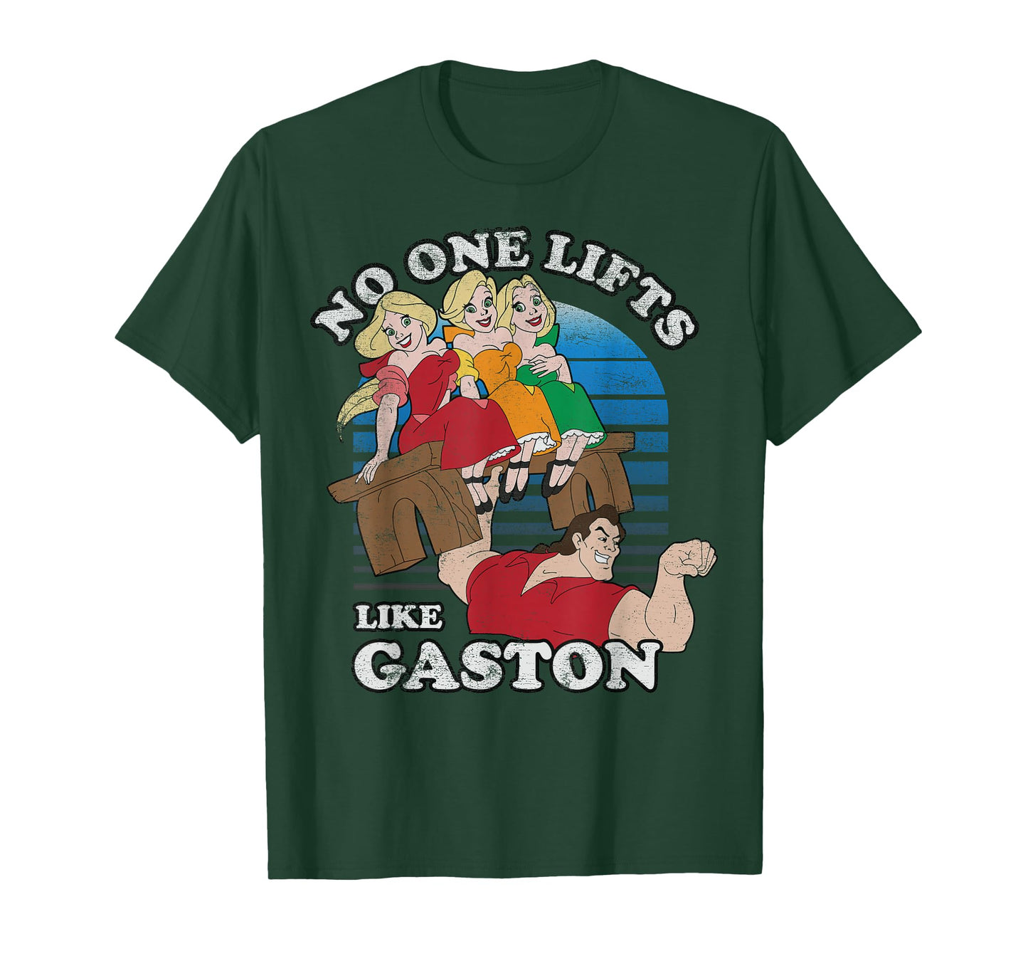 Disney Beauty and the Beast Retro No One Lifts Like Gaston T-Shirt