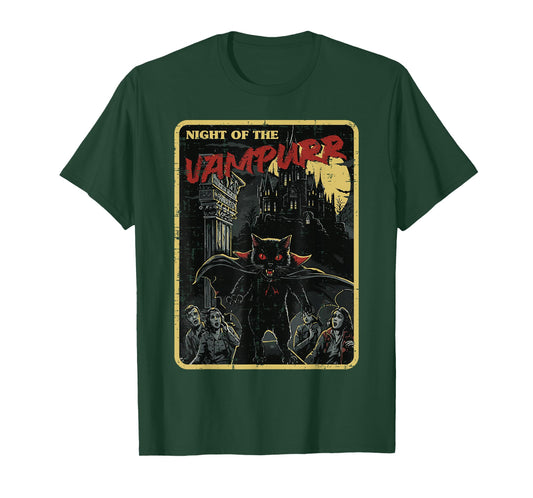 Halloween Cat Night of Vampurr Vampire Costume Men Women Kid T-Shirt