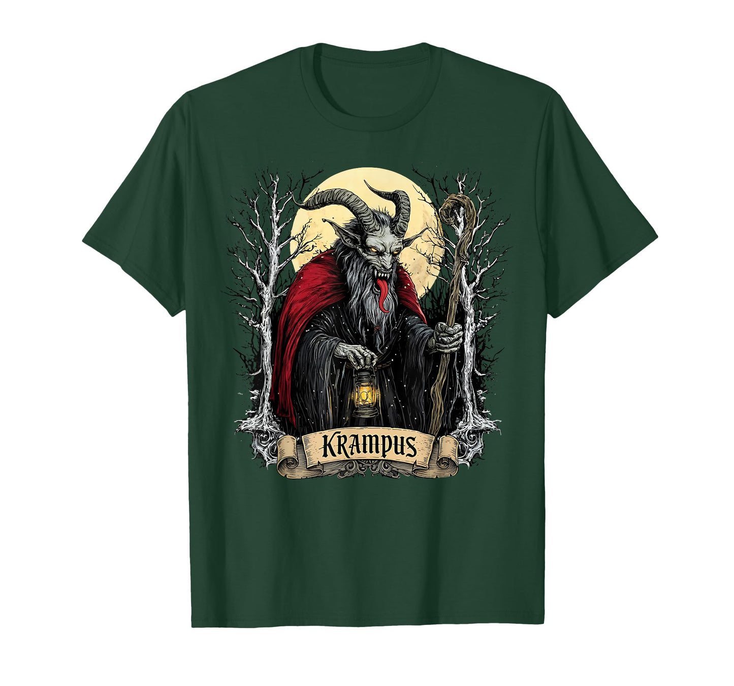 Merry Krampus Monster Christmas Pajamas Horror Evil Xmas T-Shirt