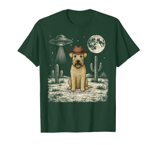 Funny Wheaten Terrier Cowboy Western Dog UFO T-Shirt
