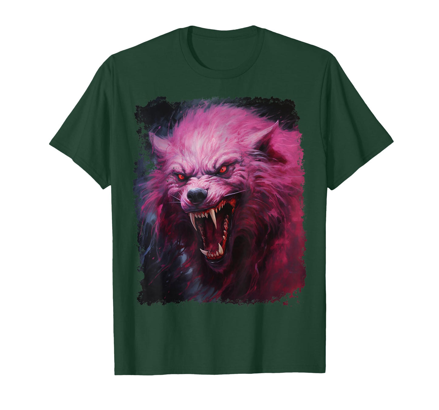 Werewolf Scary Pink Halloween T-Shirt